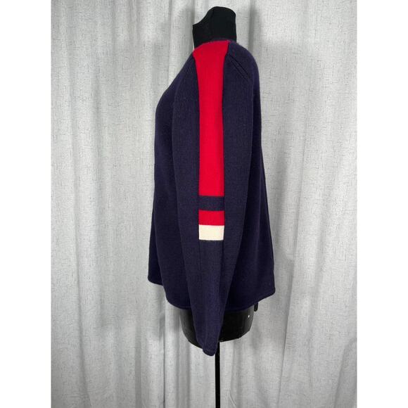 Vintage Woman's Lands' End Heavy Wool Navy Sweater, Plus Size 18-20 - Picture 4 of 6